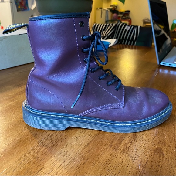 SOLD Dr Martens Delaney ankle boot purple size 7 - Picture 6 of 10